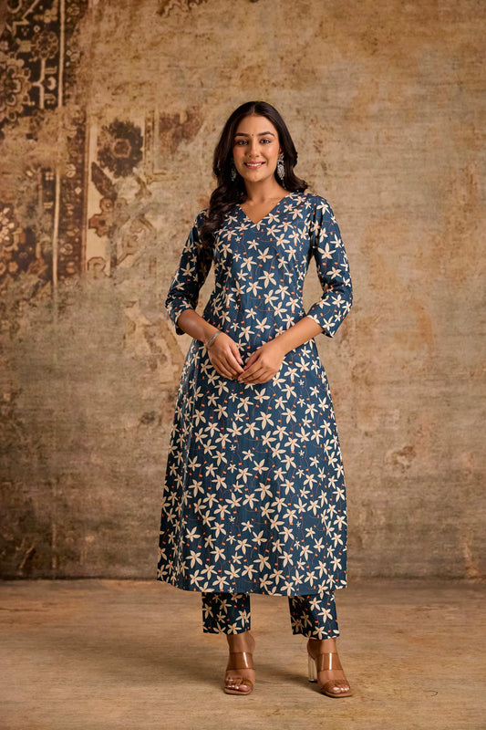 Floral print Kurti set