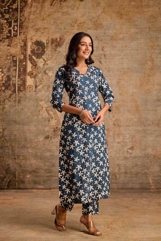 Floral print Kurti set