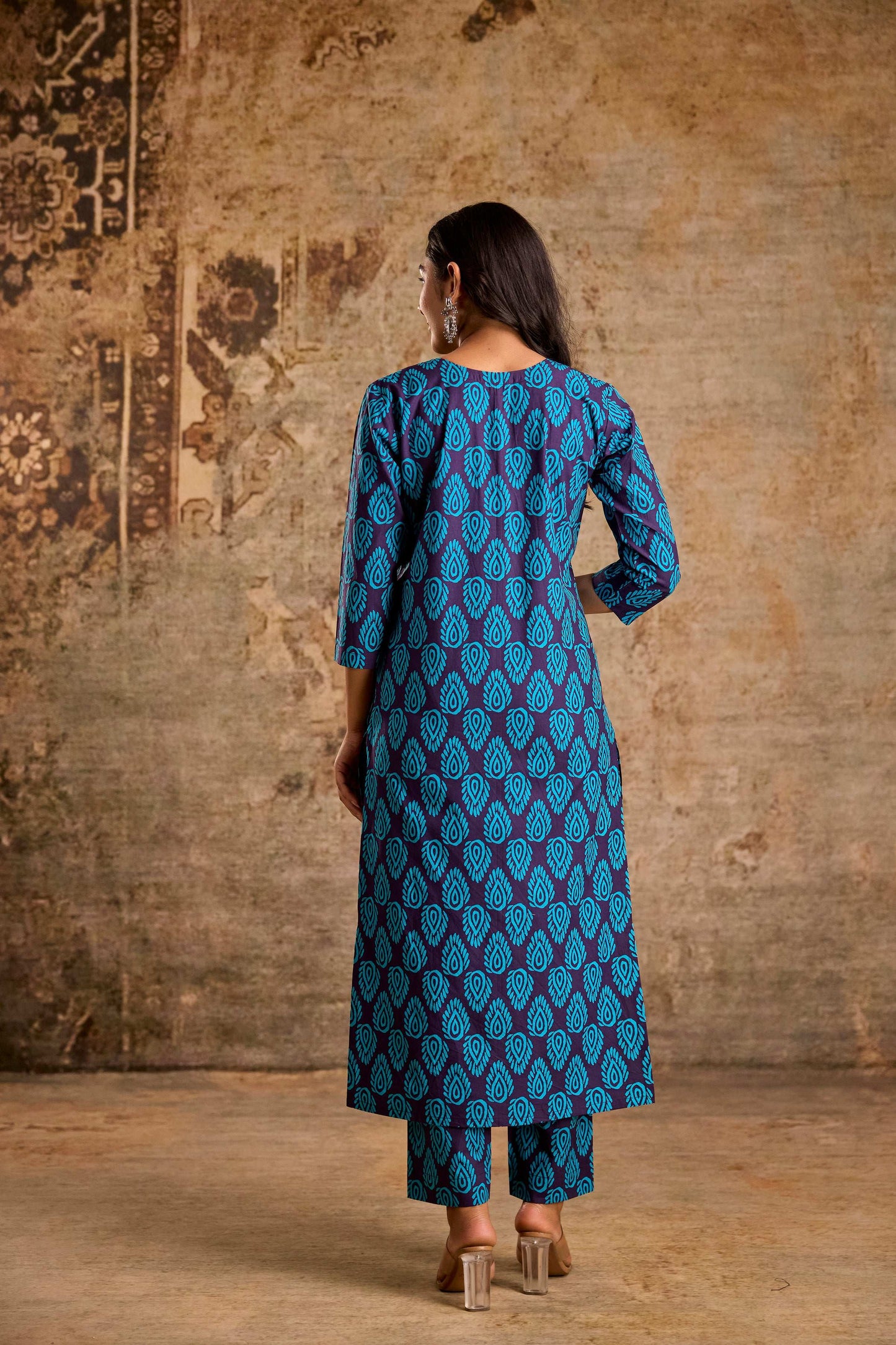 Paisley print Kurti set