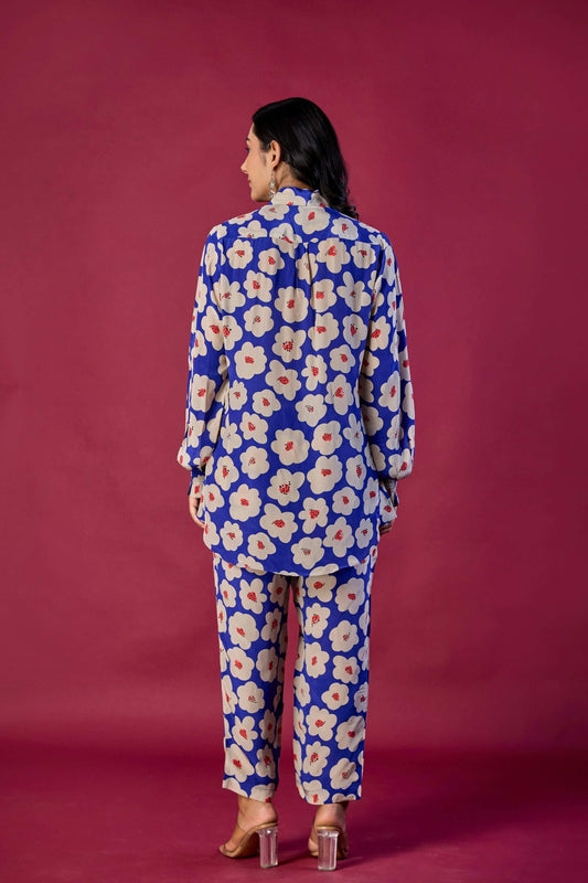 Blue Floral Coord set