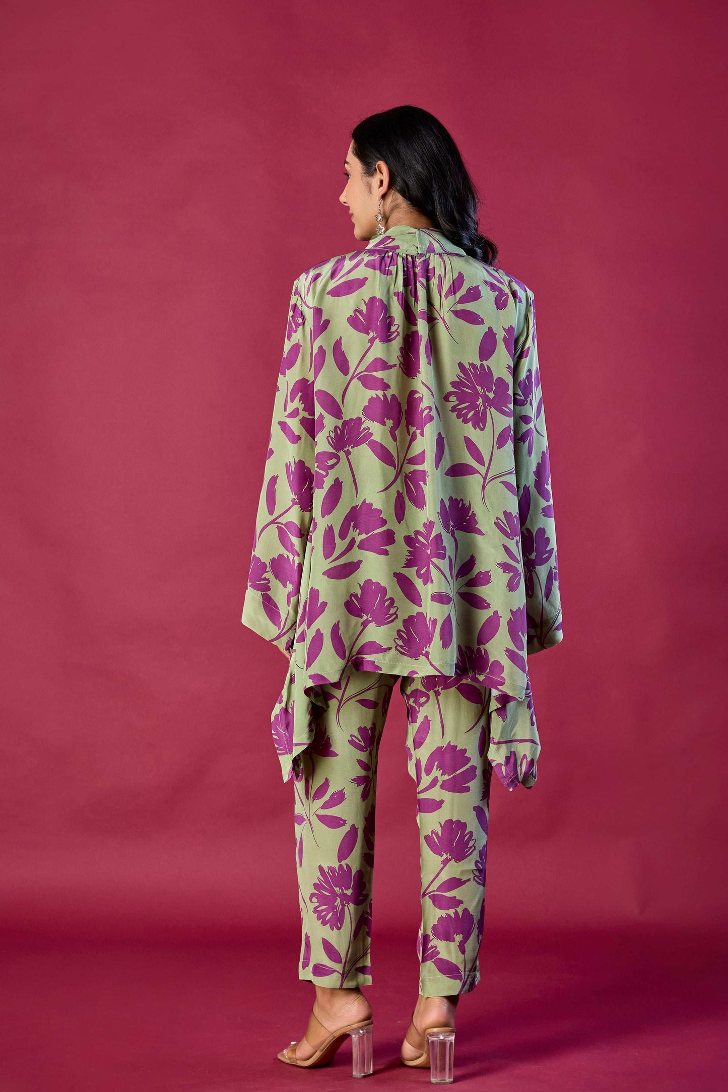 Olive Floral Coord set