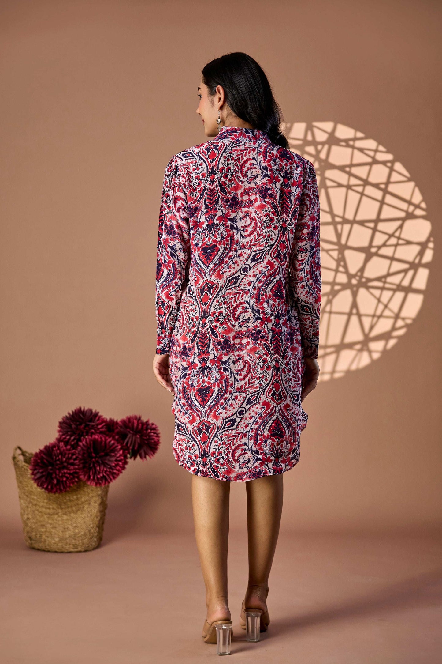 Floral print short dress