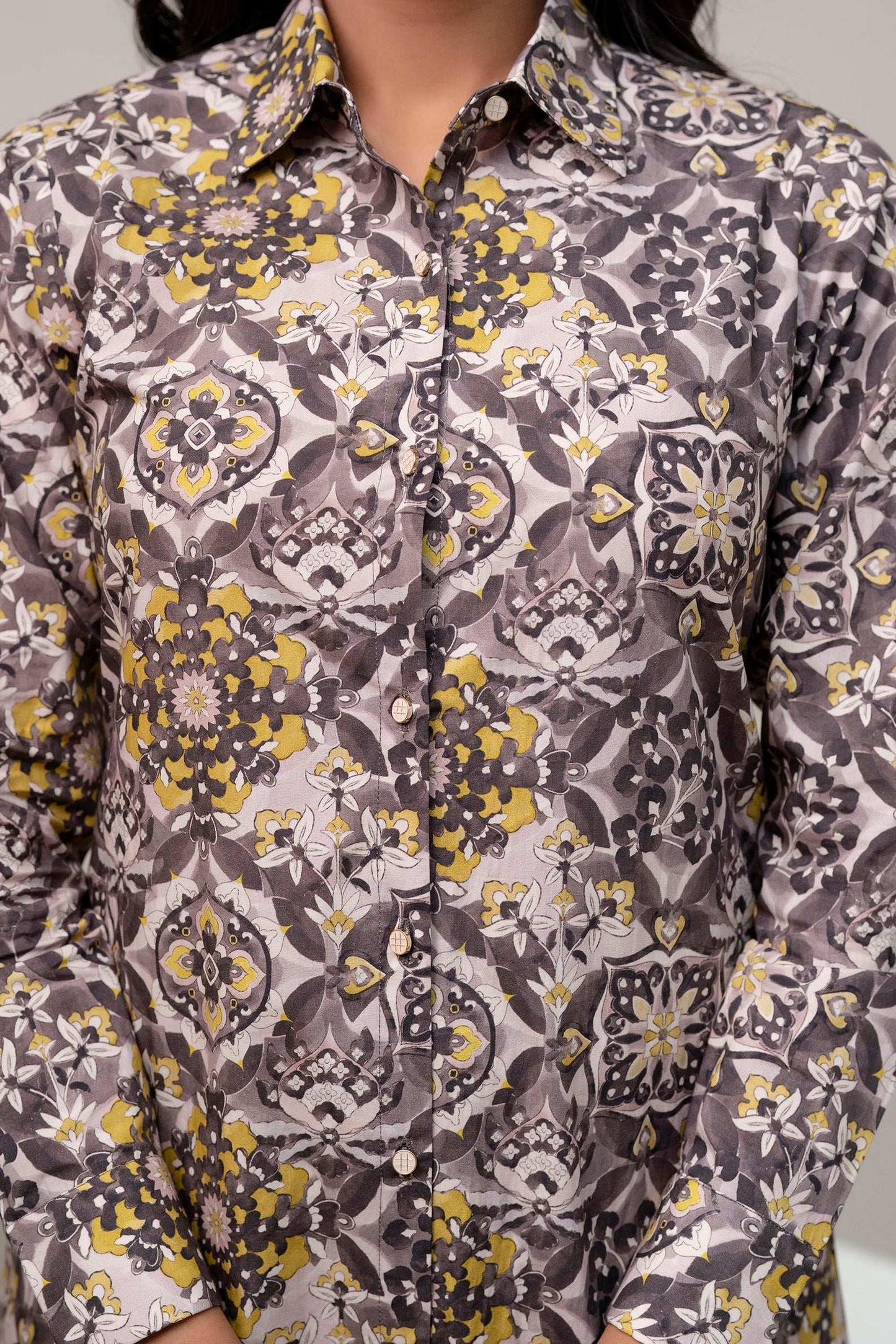Batik floral print long dress
