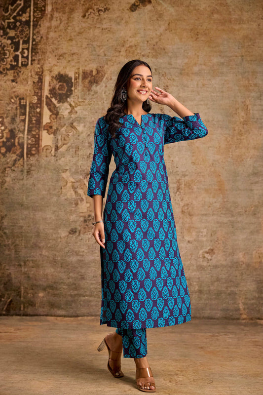 Paisley print Kurti set
