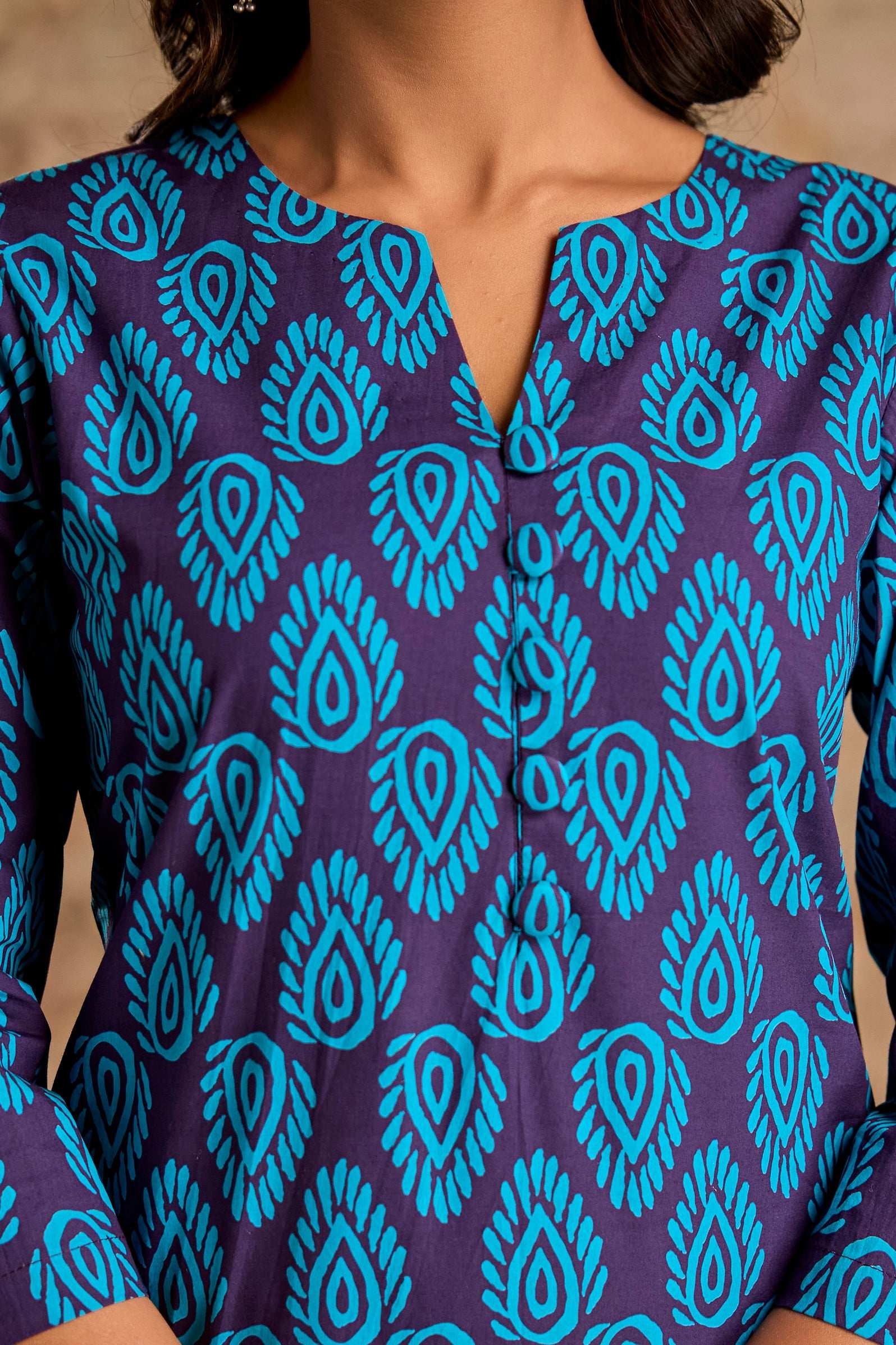 Paisley print Kurti set