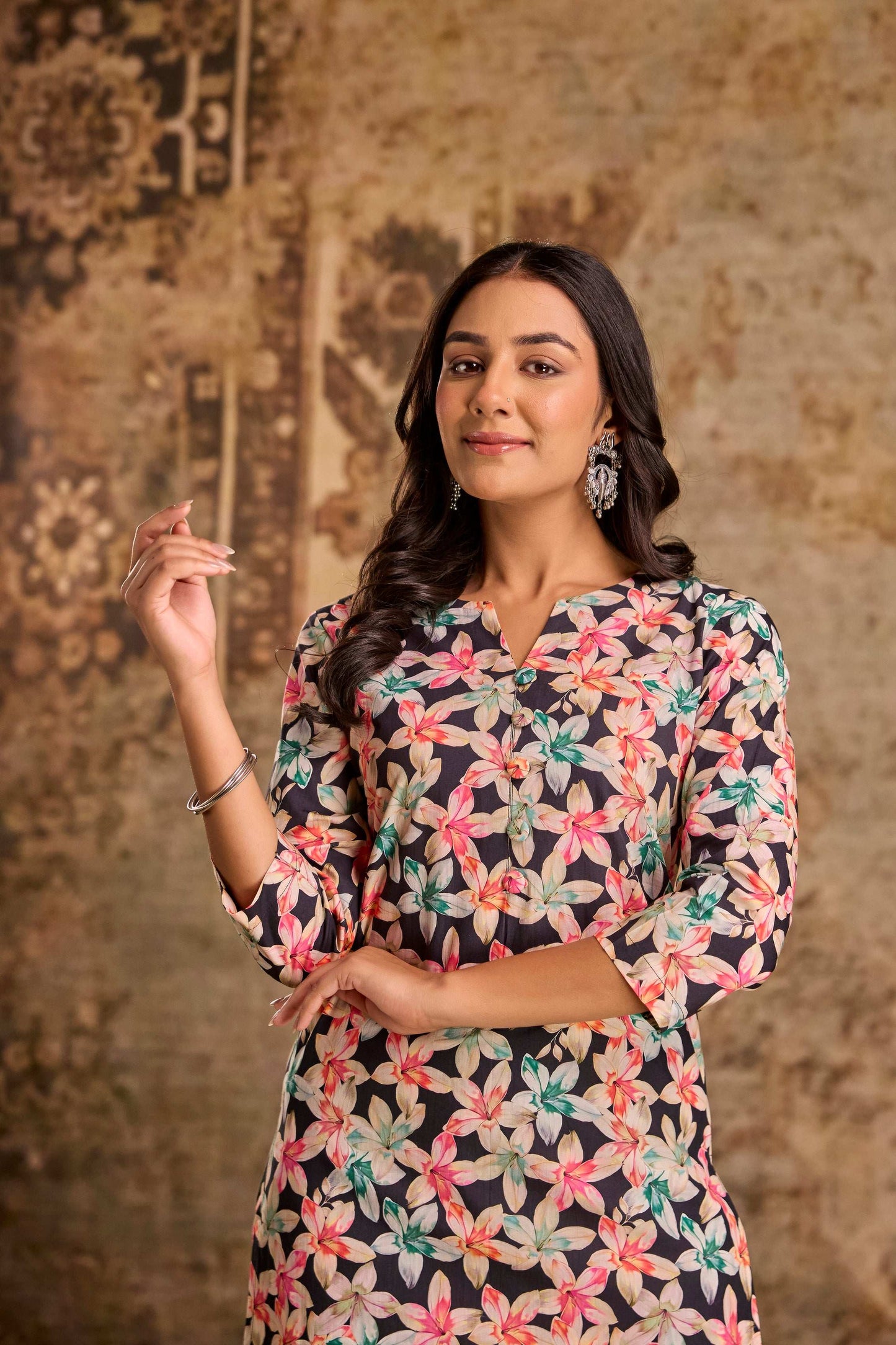 Floral print Kurti set
