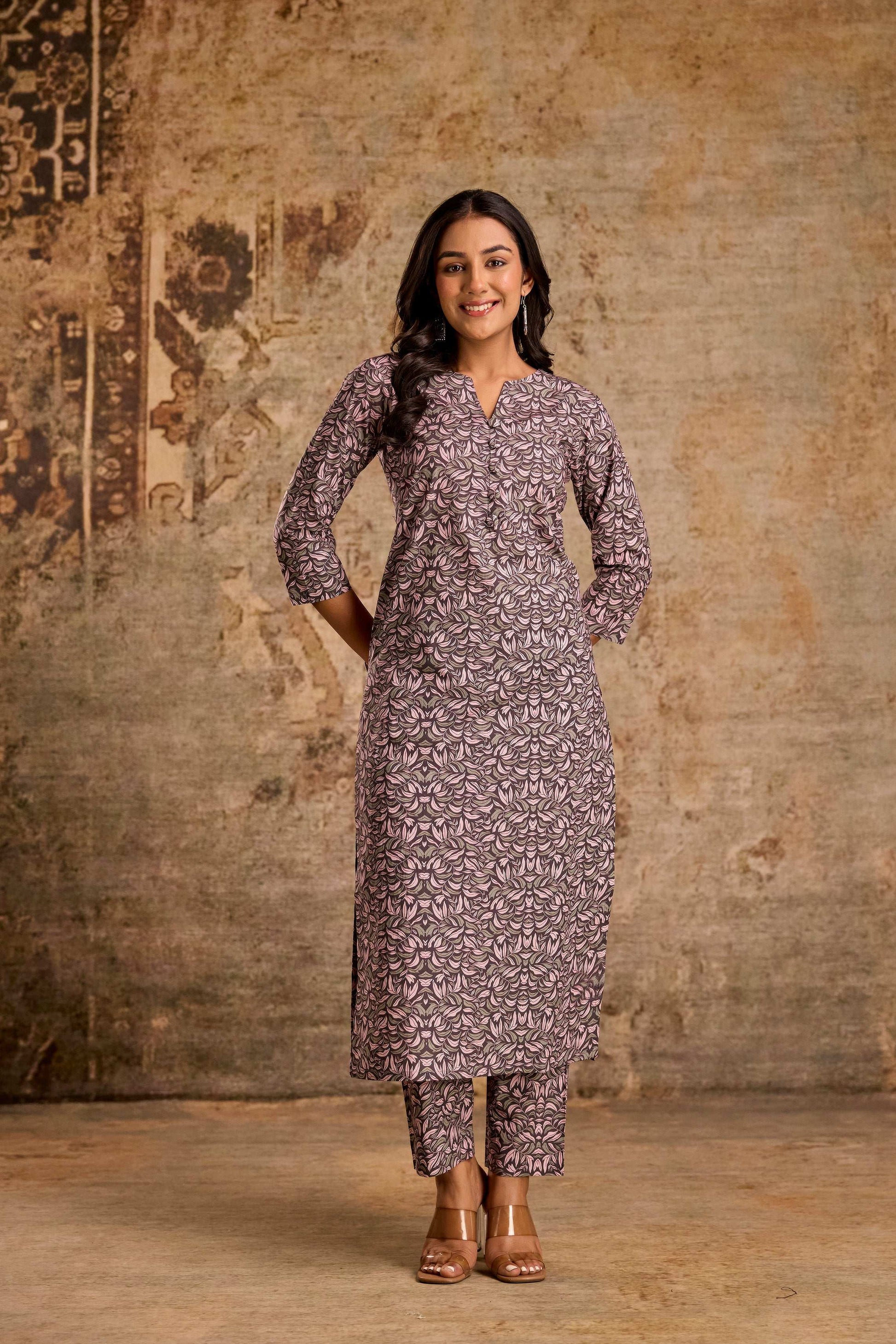 Floral print Kurti set