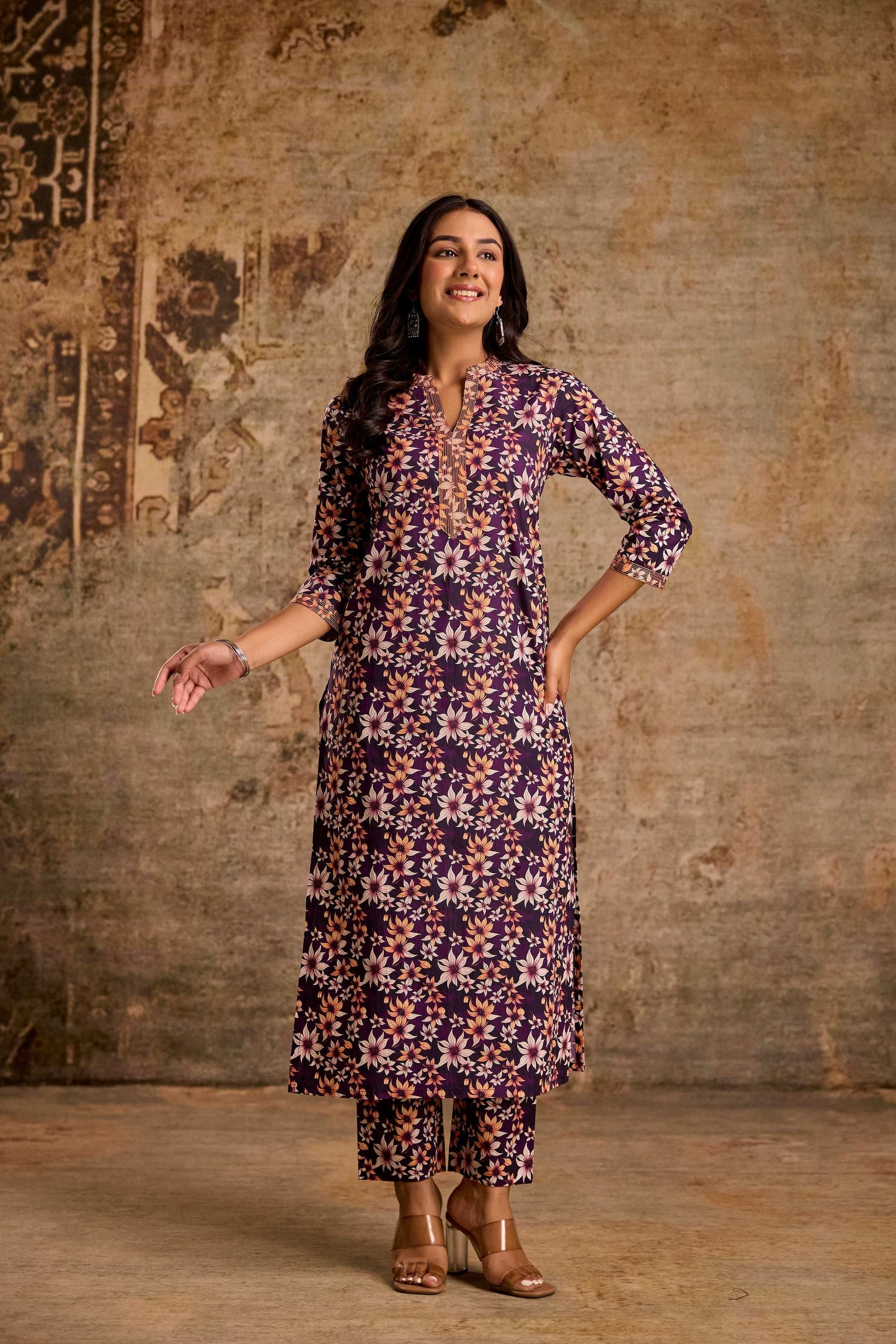 Floral print Kurti set
