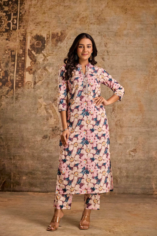 Floral print Kurti set