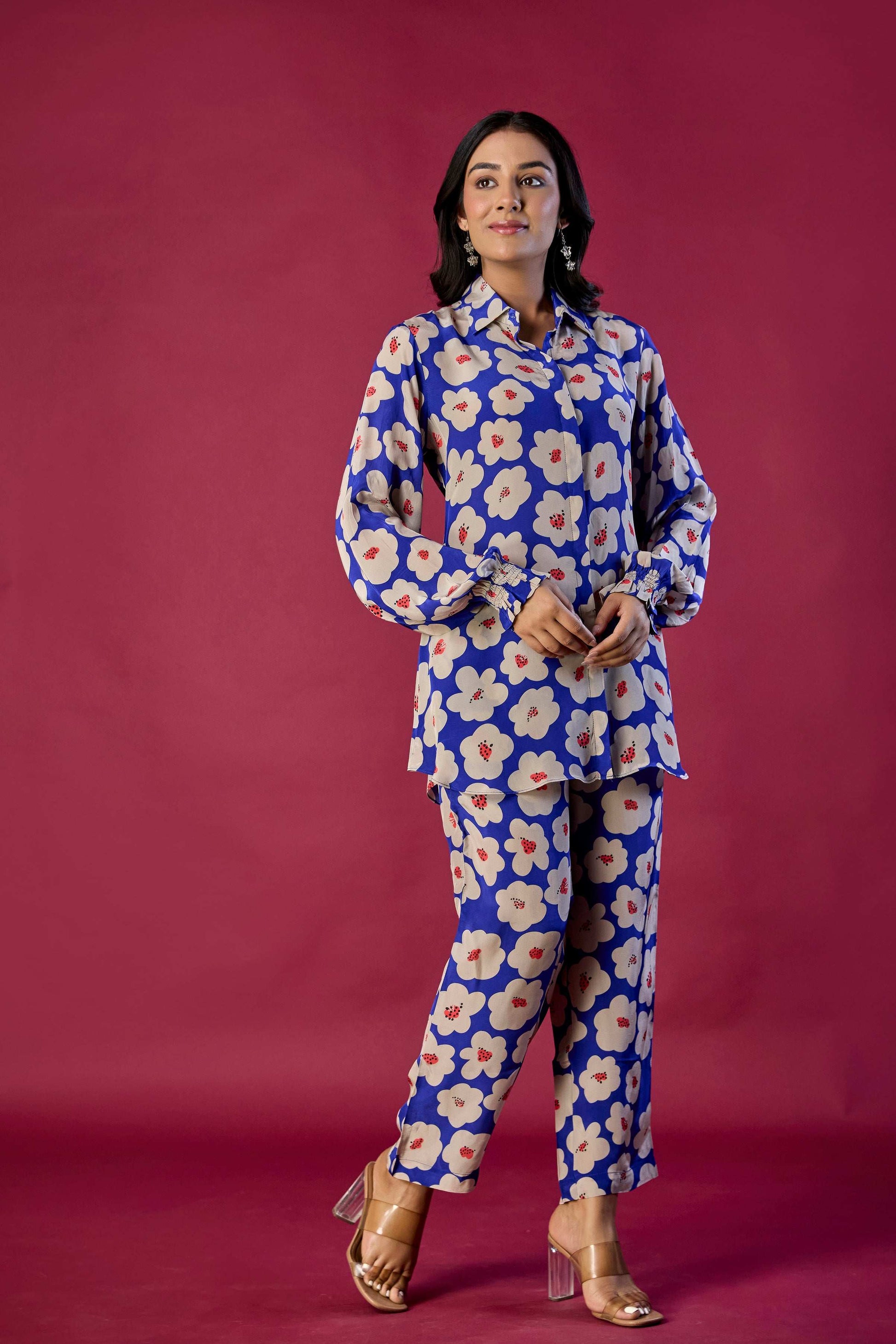 Blue Floral Coord set